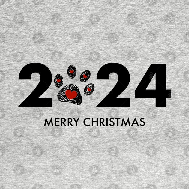 2024 text red paw prints by GULSENGUNEL